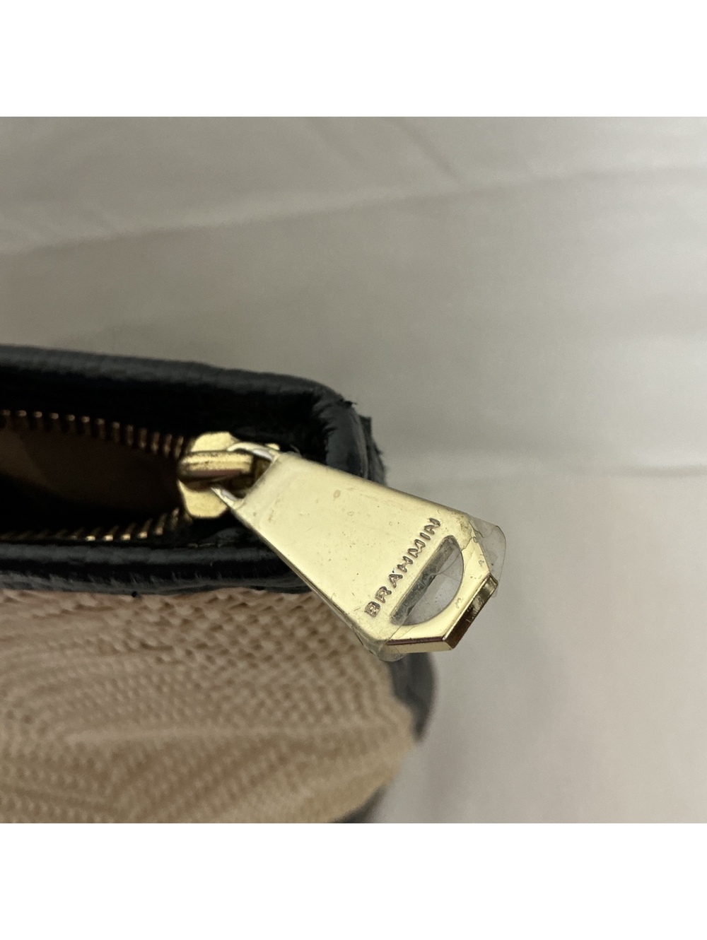 Brahmin woven straw and black leather floral tote - Picture 3 of 8